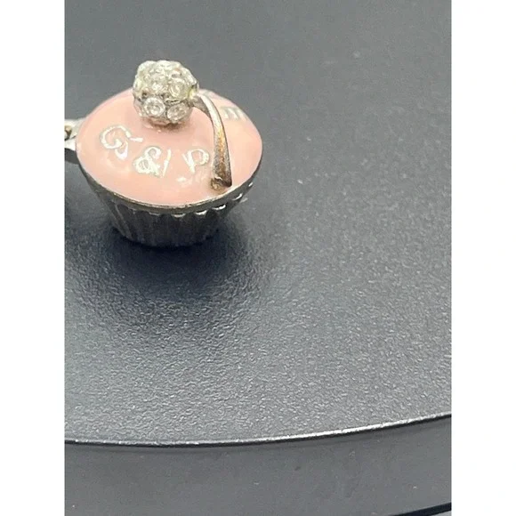 Juicy Couture Vintage Pink Silver Love Frosting Cupcake G&P Cherry Locket *Charm - Picture 10 of 10